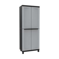 Kledingkast Terry Zwart/Gris Hars Plastic 68 X 39 X 170 CM