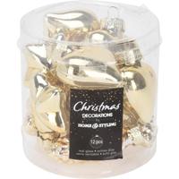 kersthanger goud mix glas set a 12 stuks