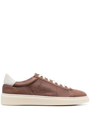 Eleventy baskets en cuir - Marron