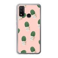 Cactusprint roze: Huawei P Smart (2020) Transparant Hoesje