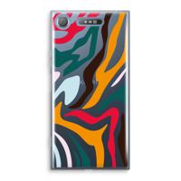 Colored Zebra: Sony Xperia XZ1 Transparant Hoesje