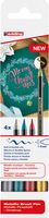 Edding metallic brushpen Christmas e-1340, assorti, set van 4 stuks - thumbnail