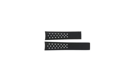 Horlogeband Tag Heuer CV2010 / FC6205 Leder Zwart 20mm