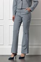 Studio Anneloes Flairy Small Check Trousers 12787 Flared 6911 Dark Blue/off White Studio Anneloes Flairy Small Check Trousers 12787 Flared 6911 Dark Blue/off White