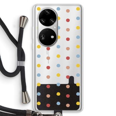 Bollen: Huawei P50 Pro Transparant Hoesje met koord