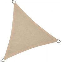 Schaduwdoek driehoek 5 meter gebroken wit - thumbnail
