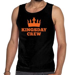 Kingsday crew tanktop / mouwloos shirt zwart heren 2XL  -