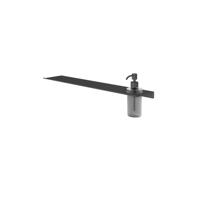 Hotbath &MORE Zeepdispenser - glas - voor planchet serie - Geborsteld zwart PVD SHA09MBP