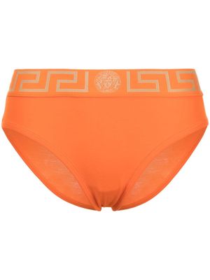 Versace culotte à bande Greca - Orange