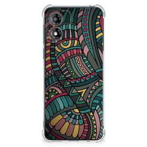 Motorola Moto E13 Doorzichtige Silicone Hoesje Aztec