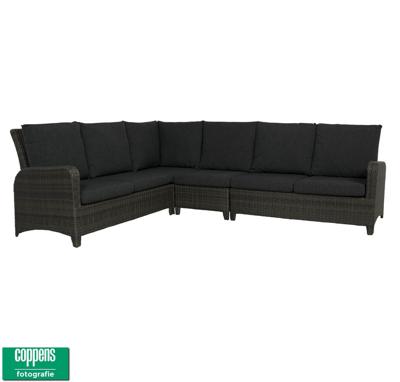 Qopps Aruba loungehoek antraciet zonder tafel