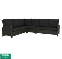 Qopps Aruba loungehoek antraciet zonder tafel