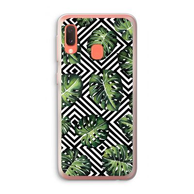 Geometrische jungle: Samsung Galaxy A20e Transparant Hoesje