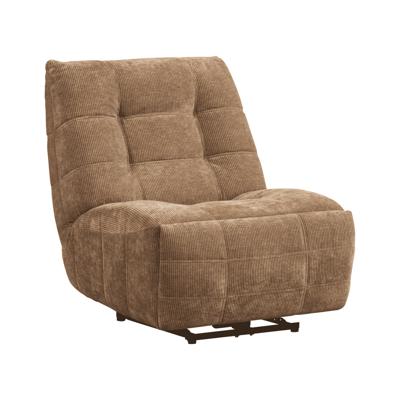WOOOD Relaxfauteuil 'Hein' Geweven ribstof, kleur Lichtbruin