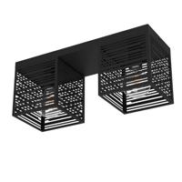 Eglo PlafondlampPiedritas zwart - 2x E27 - 900356
