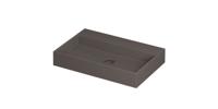 Wastafel United Porselein zonder kraangat incl. porseleinen click plug en verborgen overloop systeem 70 cm x 45 cm x 11 cm Mat basento 0206023