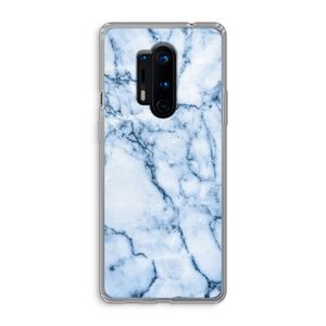 Blauw marmer: OnePlus 8 Pro Transparant Hoesje