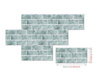 RetroBrick - 6-delige Zelfklevende Retro Baksteen Wandstickers (30x15cm)