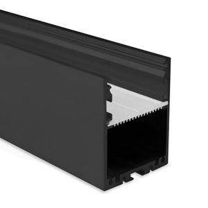 LED profiel PN17 200cm 40x50mm zwart lichtlijn excl. afdekking prijs p/m