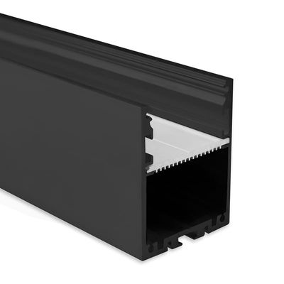 LED profiel PN17 200cm 40x50mm zwart lichtlijn excl. afdekking prijs p/m