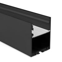 LED profiel PN17 200cm 40x50mm zwart lichtlijn excl. afdekking prijs p/m