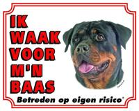 Rottweiler Waakbord - Ik waak voor mijn baas