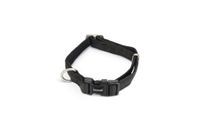 Beeztees - halsband hond - mac leather - zwart - 20-40 cm