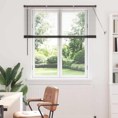 Raam Blind met gordijnen Anders Zwart 130 x 130 cm Aluminium