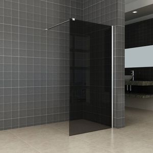 Inloopdouche Rookglas Met Muurprofiel 90X200 cm 10 mm Nano Anti Kalk Glas Aqua Splash