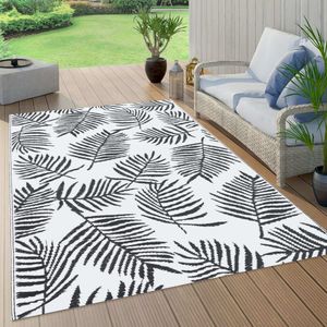 VidaXL Buitenkleed arakil 80x150 cm pp wit en zwart