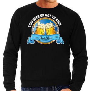 Bellatio Decorations Apres ski sweater heren - two beer or not to beer - zwart - wintersport - bier 2XL  -