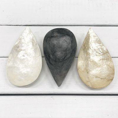 Schaaltje Capiz Schelp Druppel Goudkleurig - 13.5 cm