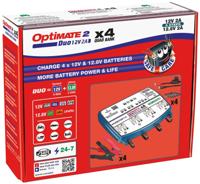 TecMATE acculader "optimate 2 duo" optimate 2 charger duo 4er bank