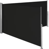tectake® - Aluminium windscherm uitschuifbaar uitrolbaar zijluifel terrasscherm - dubbel - 200 x 600 cm - zwart - thumbnail