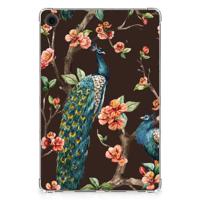 Samsung Galaxy Tab A9 Plus Back Case Pauw met Bloemen - thumbnail