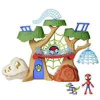 Spidey Dino-Webs Forest Base Speelset, Superheldenfiguren en Accessoires, Leeftijd 3 en Ouder, Spidey en Vrienden