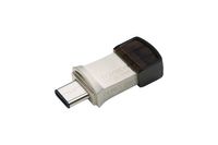 Transcend JetFlash 890 64GB USB flash drive USB Type-A / USB Type-C 3.2 Gen 1 (3.1 Gen 1) Zwart, Zilver - thumbnail