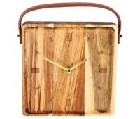 Klok vienne hout 22x22x6,5 cm