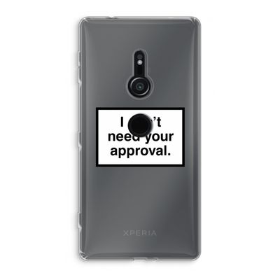 Don't need approval: Sony Xperia XZ2 Transparant Hoesje