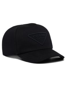 Prada casquette à logo brodé - Noir