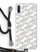 Zwanen: Samsung Galaxy A70 Transparant Hoesje met koord