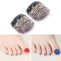 2 stuks Crystal nep Nail Art Tips Rhinestone volledige dekking teennagels Decals stickers (NO: 19) 2 stuks Crystal nep Nail Art Tips Rhinestone volledige dekking teennagels Decals stickers (NO: 19)