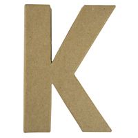 Beschilderbare letter K van papier mache   -