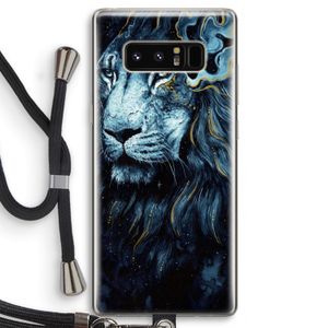 Darkness Lion: Samsung Galaxy Note 8 Transparant Hoesje met koord