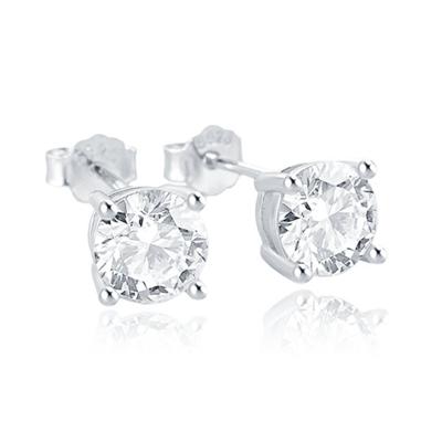 Elenza .925 Zilveren Studs met Zirconia - 6mm