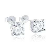 Elenza .925 Zilveren Studs met Zirconia - 6mm