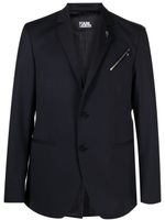 Karl Lagerfeld blazer Flash en laine vierge mélangée - Bleu