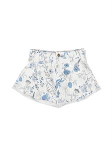 Miss Blumarine short à fleurs - Blanc