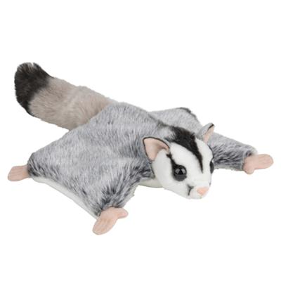 Nature Planet Vliegende eekhoorn knuffel - 34 cm - grijs - pluche