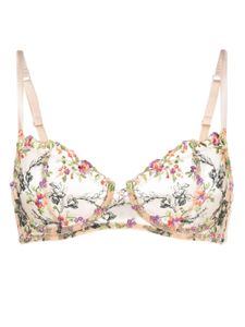 Gilda & Pearl soutien-gorge Fiori Primavera en soie - Tons neutres